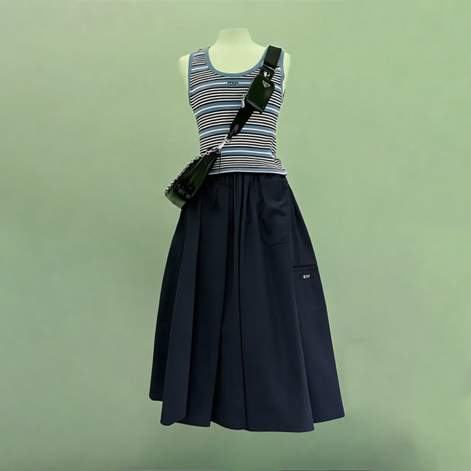 9A+ quality prada wool midi skirt